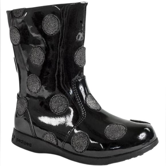 Pediped Girl’s Leather Upper Polka Dot Boots Eur 26 US Size 9-9.5 - Picture 12 of 12